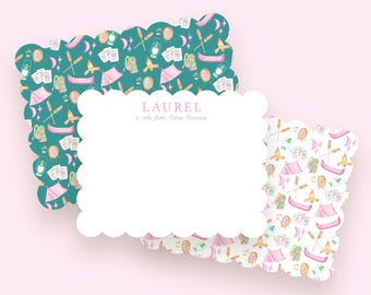 Girls Camp Notecards – Personalized Summer Camp Stationery | Hello from Camp Cards | Letters from Camp | Kids Camp Notes