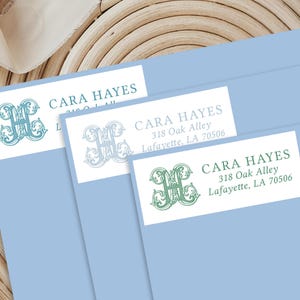 Custom return address labels, elegant and classic labels for envelopes- (60 address labels)