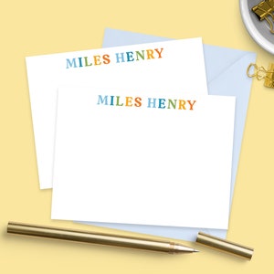 Personalized Colorful Boy Stationery for Playful Correspondence