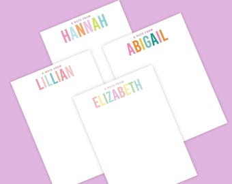 Custom name notepad, personalized notepad, personalized gifts, Writing pad, Notepad for teachers, Notepad for kids, Custom stationery