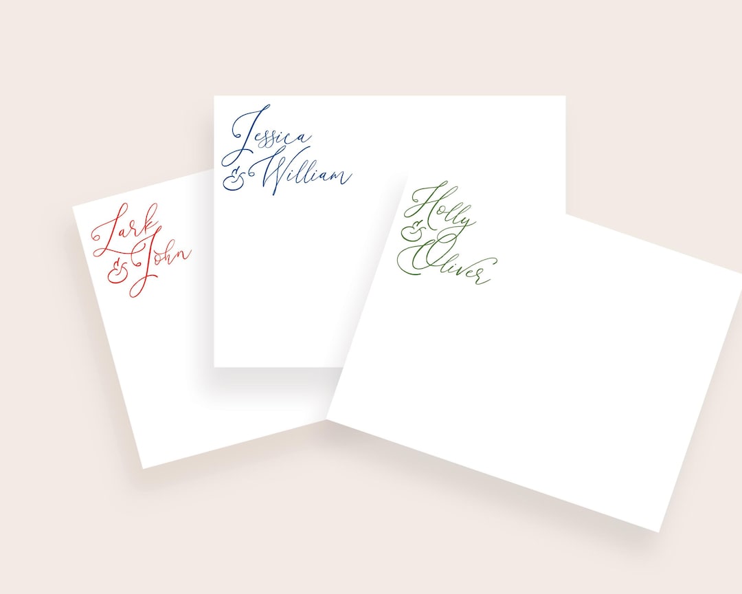 Personalized Couple Notecards – Couples Stationery – Engagement Gift ...