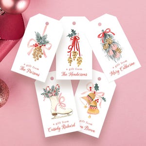 Personalized Christmas Gift Tags - Elegant Holiday Gift Tags