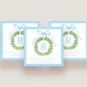 Christmas Wreath Gift tags: Great for Christmas gift tags and Christmas enclosure cards.