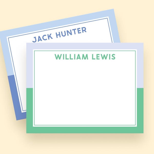 Stationery for boys, kids notecards, custom stationery, baby thank you cards, letters from camp, camp notes, couples thank you cards