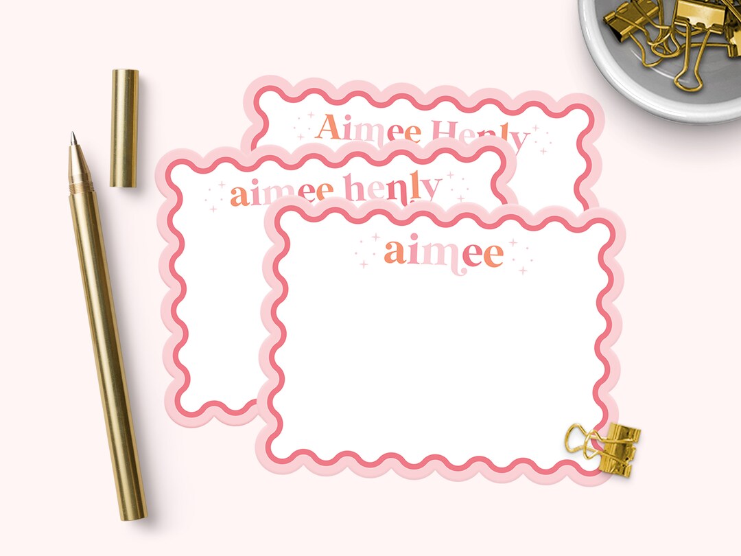 Scalloped Stationery Set Personalized Note Cards With Envelopes Elegant ...