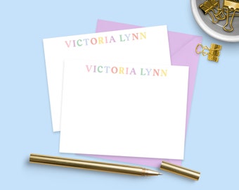 Colorful Kids Stationery - Customizable Personalized Stationery with Envelopes - Great for Children