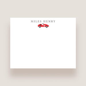 Race car Stationery Personalized Stationery Race car Note Cards Race car Thank you Cards Boy Notecards Boy thank you cards