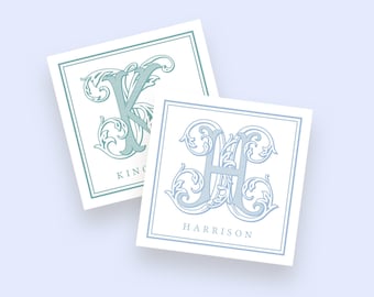 Etiqueta de regalo con monograma Tarjeta adjunta con monograma Etiqueta colgante con monograma Regalo para anfitriona Papelería, regalo de agradecimiento