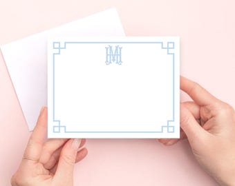 Chinoiserie stationery, Chinoiserie notecards, Monogram notecards Custom stationery, Personalized stationery