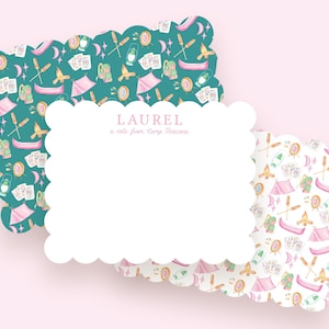 Girls Camp Notecards – Personalized Summer Camp Stationery | Hello from Camp Cards | Letters from Camp | Kids Camp Notes