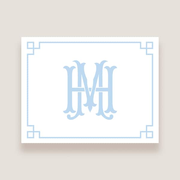 Chinoiserie stationery, Chinoiserie notecards, Monogram notecards Custom stationery, Personalized stationery