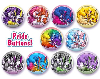 Charity Pride Buttons | 1.5 inch Soft Touch Matte Pinback Rescreatu Flag Pin Cat Cute Discrete Subtle LGBTQIA+ Gender Identity Gay Rainbow