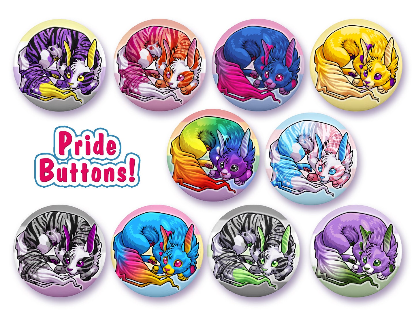 Charity Pride Buttons | 1.5 inch Soft Touch Matte Pinback Rescreatu Flag Pin Cat Cute Discrete Subtle LGBTQIA+ Gender Identity Gay Rainbow