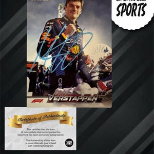 Max Verstappen signed card