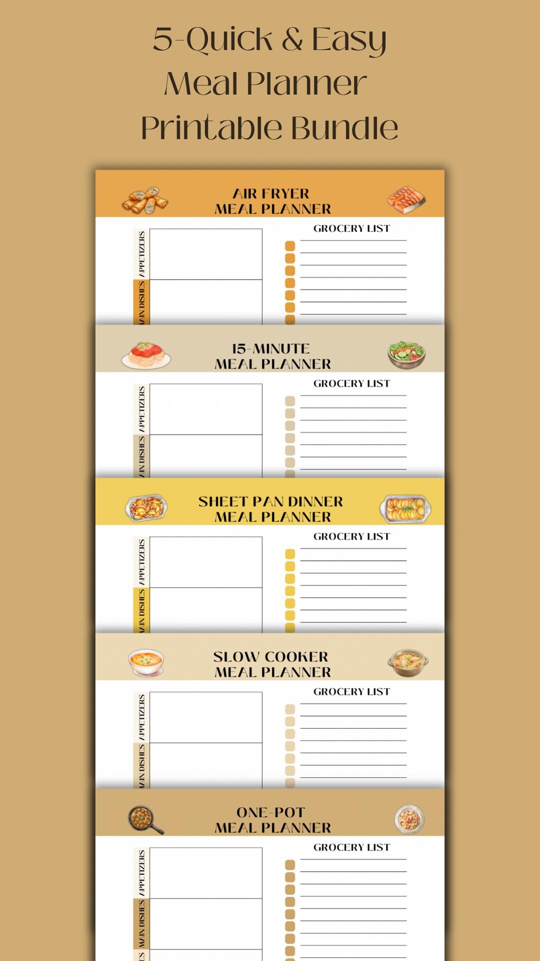 Quick & Easy Meal Planner Bundle | 15-minute, One-pot, Sheet Pan, Slow ...