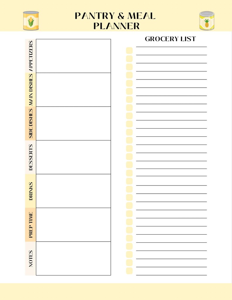 Budget Meal Planner Printable Bundle | Leftovers, Budget Friendly, No ...
