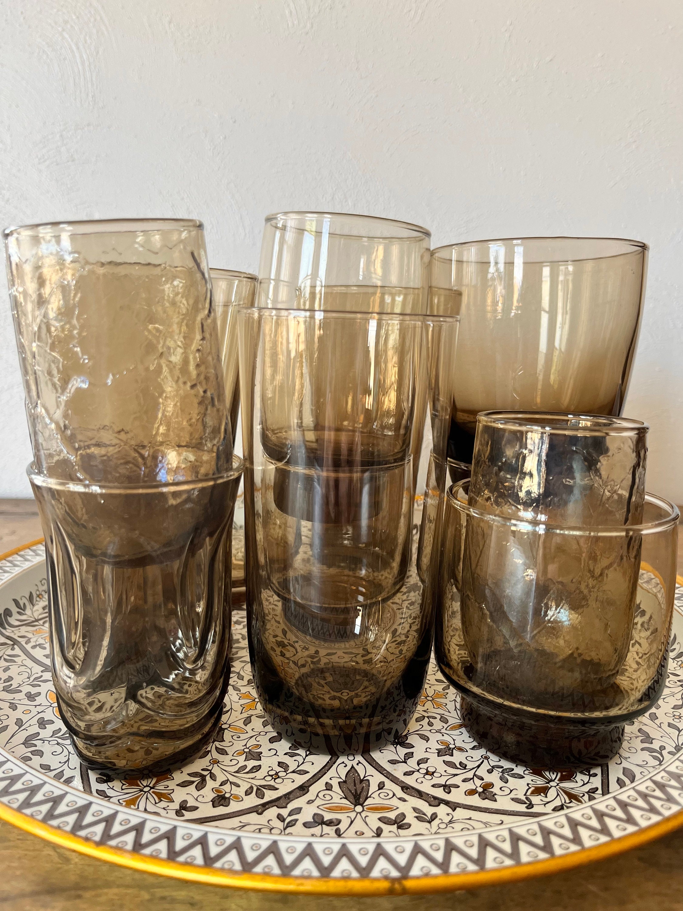 Unmatched Antique Drinking Glasses, Set of 8