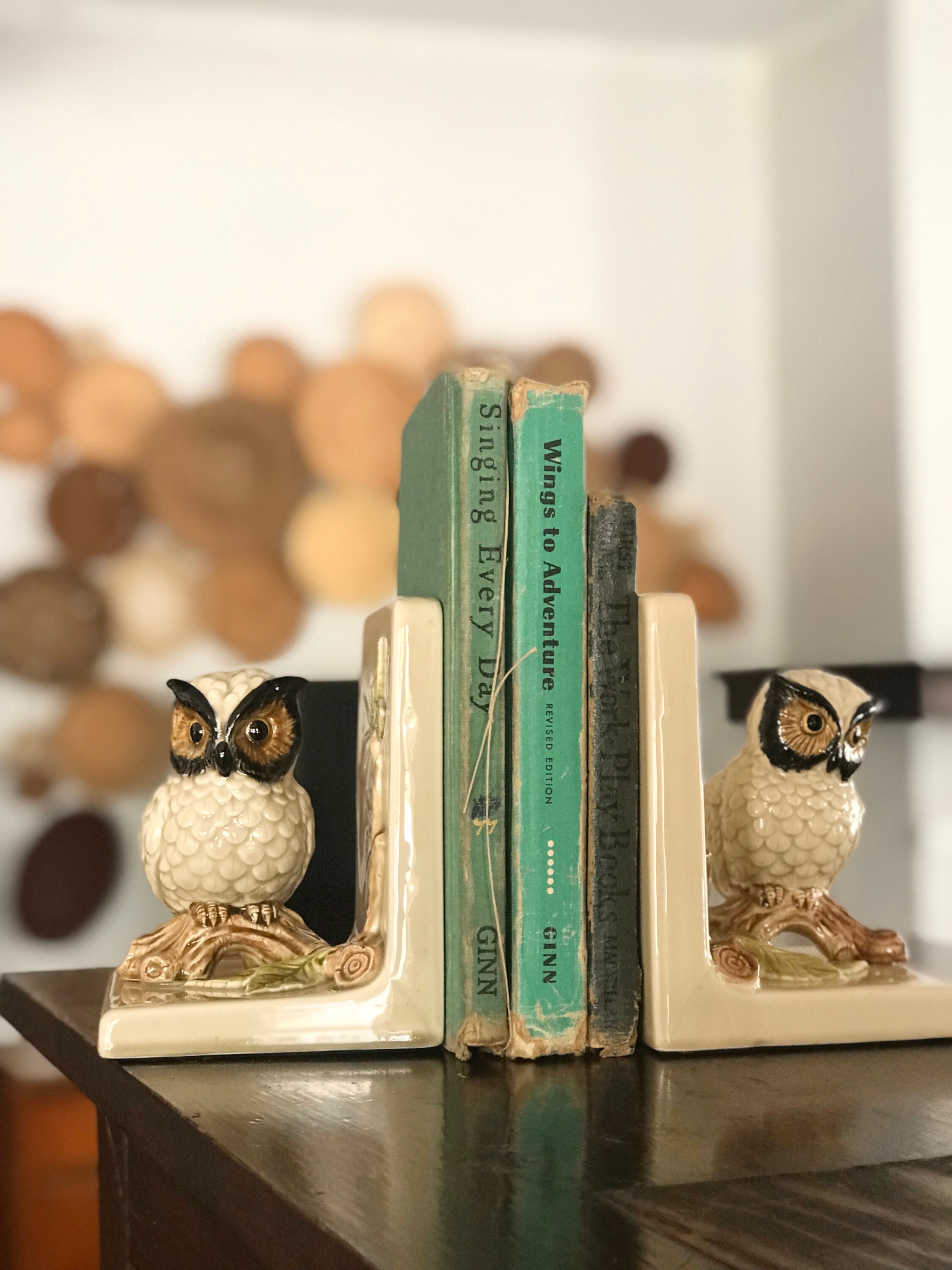 Vintage Owl Bookends, Otagiri, Made in Japan, Porcelain Owl