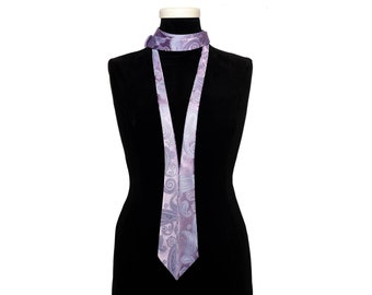 purple silk tie for women, noble & unique designer silk tie for you, long tie, bow, wrap, scarf, jewelry