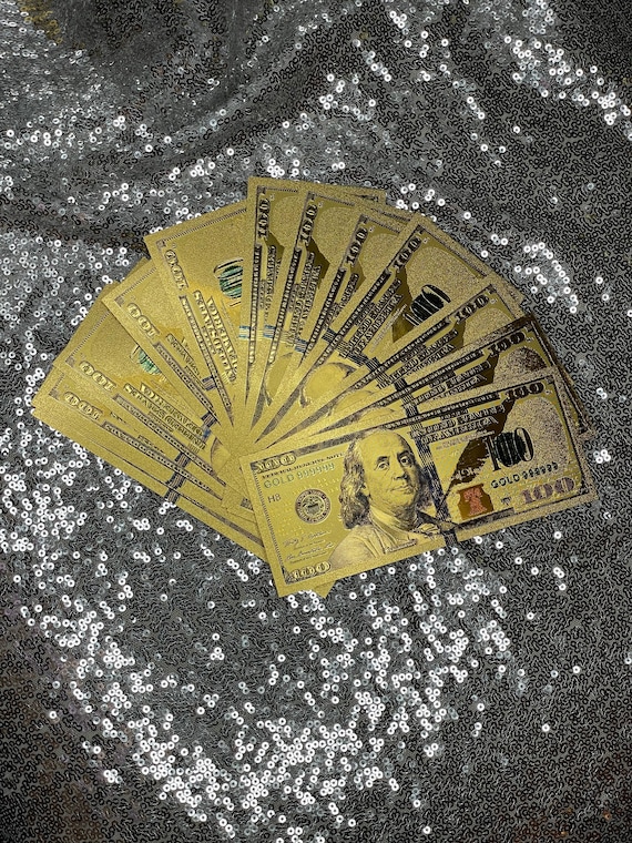 100 Dollar Gold Bill Money Manifestation | Etsy