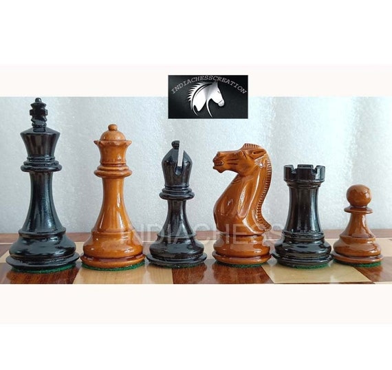 Reproduced 1849 Original Staunton Pattern Chess Set in Lacquer 