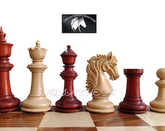 Danum Series 4.4 inch Premium Chess Set in African Padouk and Boxwood
