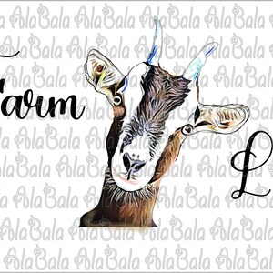 Farm Goat Watercolor Clipart Goat Portrait Farmer Farm PNG ...