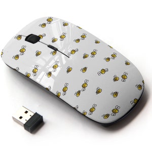 Patrón de mármol de colores brillantes : mouse inalámbrico, mouse óptico portátil 2.4G con receptor Nano USB para niños, niños.
