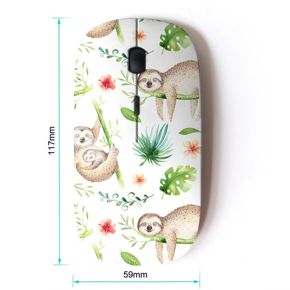 Cute Sloth Pattern Wireless Mouse - 2.4G Nano Receiver For Laptops & Desktops
