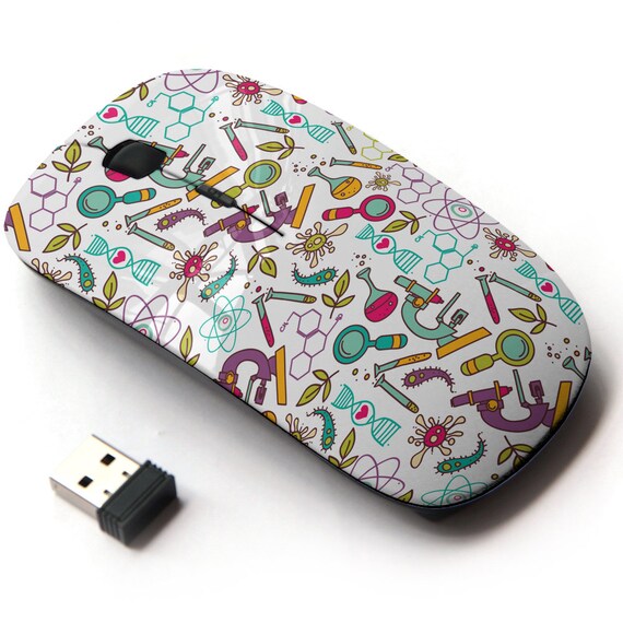 Cute Llama Print Pattern - Wireless Mouse, 2.4G Portable Optical Mouse With Nano USB Receiver For Kids, Children