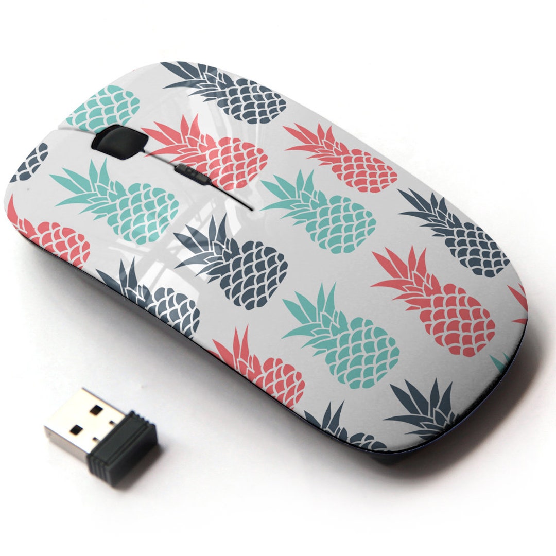 Colorful Pineapple Fruit Pattern - Wireless Mouse, 2.4G Portable ...