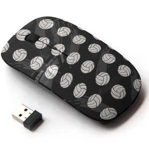 Patrón de voleibol - Ratón inalámbrico, ratón óptico portátil 2.4G con receptor Nano USB para niños, niños.