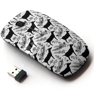 Patrón de impresión de cabras blooming Meadow - ratón inalámbrico, ratón óptico portátil 2.4G con receptor Nano USB para niños, niños.