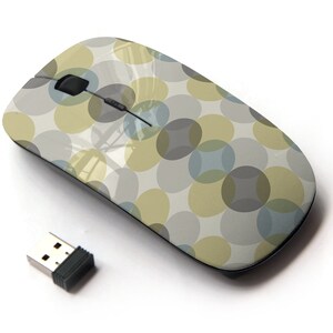 Mid Century Modern 1950S Retro Style Pattern Print - Wireless Mouse, 2.4G Portable Optical Mouse with Nano USB Receiver for Kids, Children.