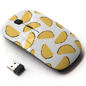 Patrón de rompecabezas colorido - Ratón inalámbrico, ratón óptico portátil 2.4G con receptor Nano USB para niños, niños.