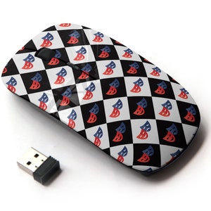 Funny Sad Theater Masks Musical Theme Pattern Print - Ratón inalámbrico, ratón óptico portátil 2.4G con receptor Nano USB para niños, niños.