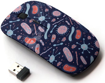Cute Pattern Wireless Mouse - 2.4G With Nano Receiver For Laptop/Desktop (Sharks Variety)