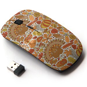 Día de Acción de Gracias Varios patrones de impresión - Ratón inalámbrico, ratón óptico portátil 2.4G con receptor Nano USB para niños, niños.