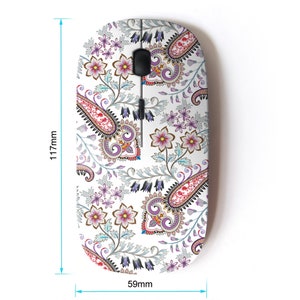 Decorative Paisley Pattern - Wireless Mouse, 2.4G Portable Optical ...
