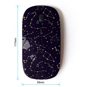 Beautiful Constellations Stars Pattern Print - Wireless Mouse, 2.4G ...