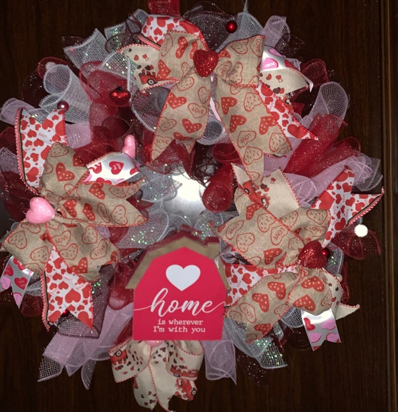 Camping valentines wreath