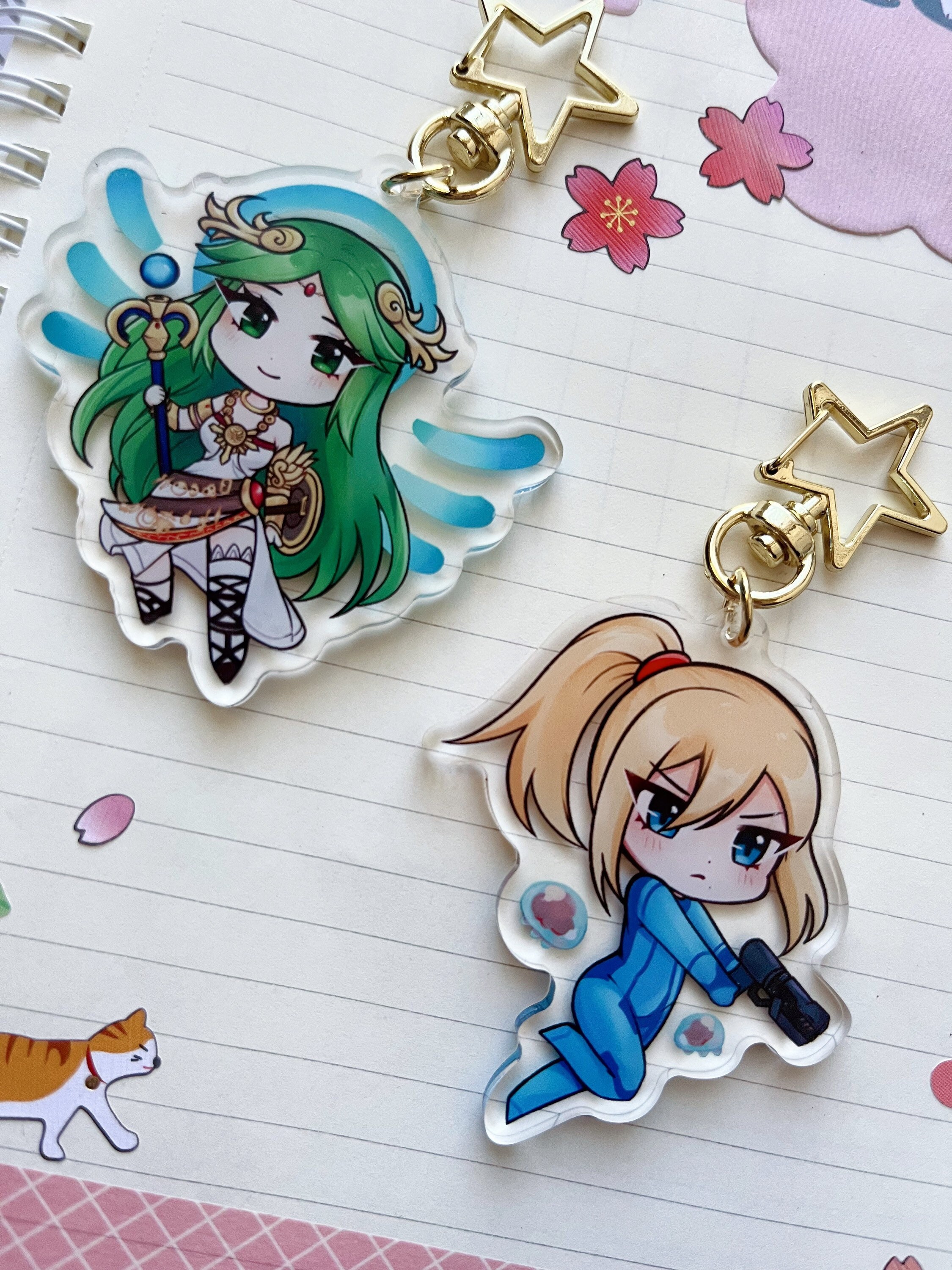 Smash Cute Clear Acrylic Keychain Double Sided Anime - Etsy