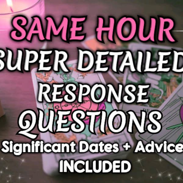 Same Hour Questions + Advice, Time Frame, Psychic Reading, Super Detailed IN DEPTH Accurate Reading