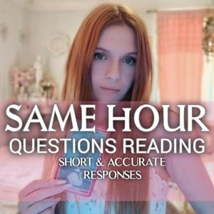 SAME HOUR Question Tarot Reading, Short and Accurate Psychic Reading, Quick Reading