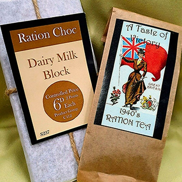 1940s, WW2 Blitz Wartime, WW2 Milk Chocolate & Tea Gift Set, A true historical wartime flavour