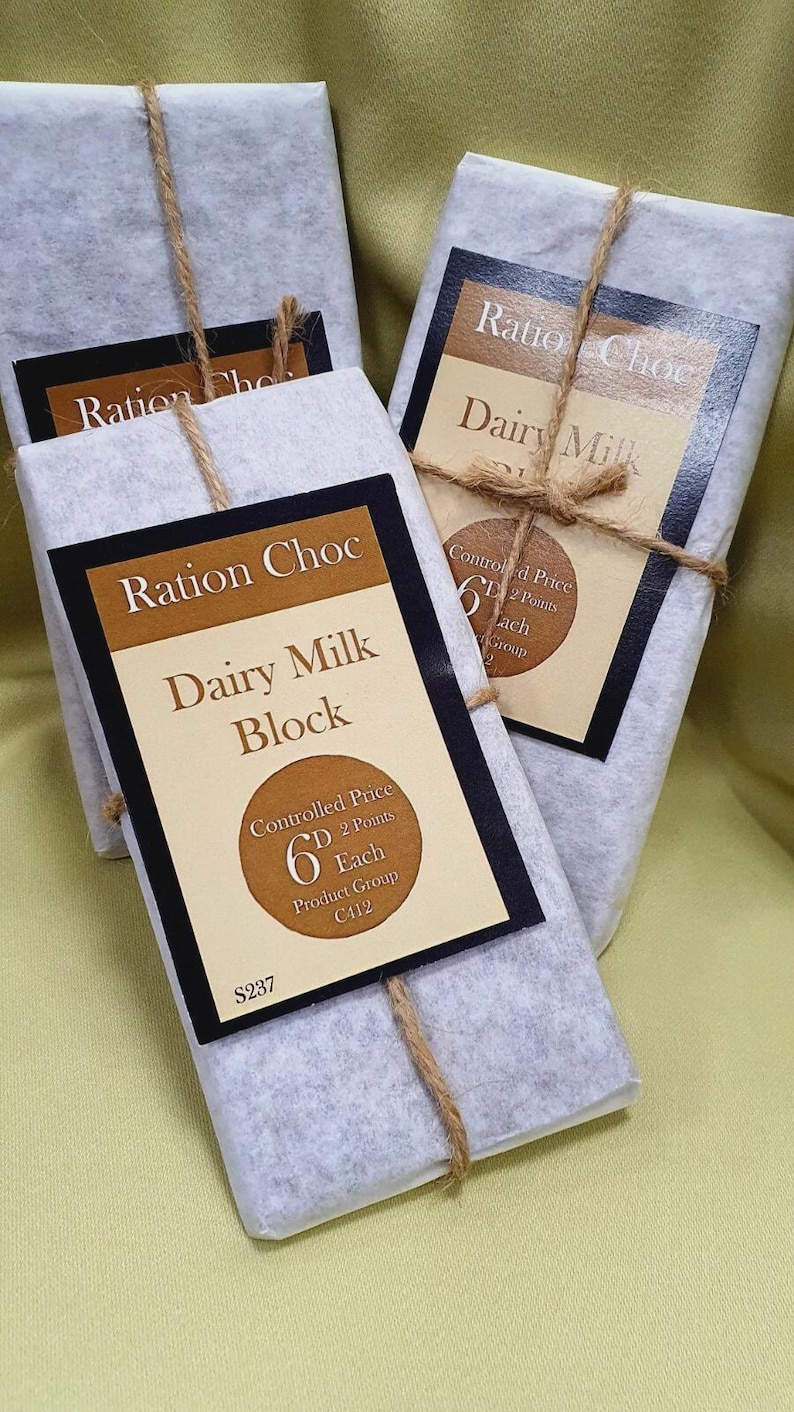 Ww2 Ration Replica Ww2-1940s Ration Milk Chocolate Bar. A True Edible Wartime Sweet Treat ...
