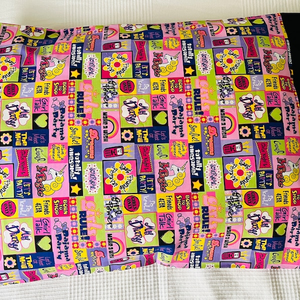 Pillowcases, Pillow Cover, Standard Size, Girl Talk, BFF, Girl Power, Let’s Shop, Party