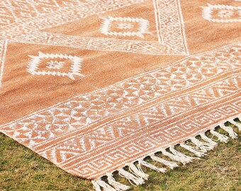 4x6 Feet Area Rug Handmade Indoor Rugs Home Decorative Kilim 4x6 Feet Boho Yoga Rug Kitchen Rug Handwoven Dhurrie