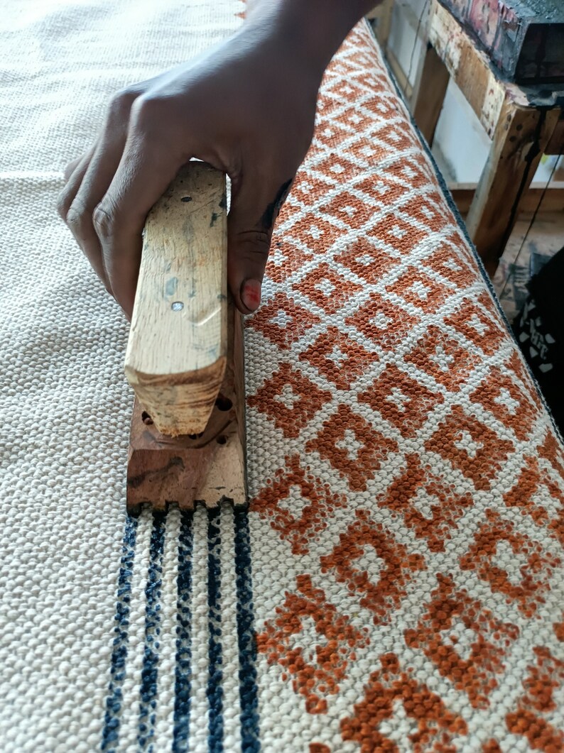 Extra Large Rug Block Printed 9x12 Rugs Handmade Rugs Etsy