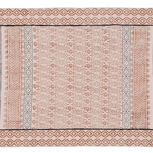 Indian Handmade Rag Dhurrie Rug Block Printed Rug Holiday Decor Rug  Dining Room Area Rug Kitchen Rug 5x7 feet